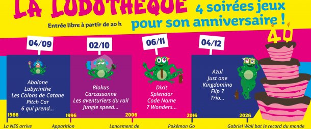 Soirée jeu spéciale 40 ans de la ludothèque